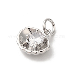 Charms in zirconia cubica in ottone placcato a cremagliera&nbsp;KK-Z056-29P
