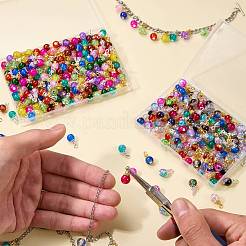 200 pz 10 colori pendenti in vetro craquelé&nbsp;PALLOY-SW0018-02