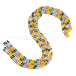 Color degradado jade blanco teñido naturalmente y cuarzo fresa verde y hebras de cuentas de cuarzo fresa&nbsp;GG-CBA1E0E-01B