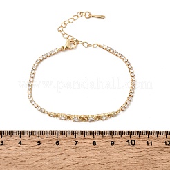 Herstellung von Tennisarmbändern aus Messing mit Pavé-Fassung aus klaren Zirkonia&nbsp;KK-B189-05G
