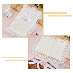 Couvertures de livres en dentelle de polyester&nbsp;OFST-WH0002-59A