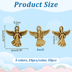 50 pz 5 colori pendenti in lega di stile tibetano&nbsp;FIND-PH0025-75