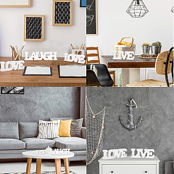 MDF-Plattenbuchstaben für die Hochzeit&nbsp;DJEW-WH0007-45