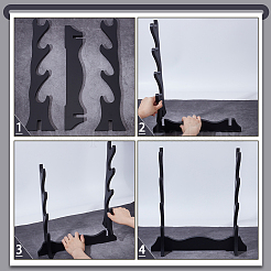 1 Beutel 4-stufiger Schwert-Katana-Halter aus MDF-Platte&nbsp;ODIS-UN0001-219A