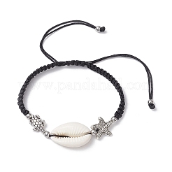 Bracelets de perles tressées en cauris naturels pour femmes&nbsp;BJEW-JB11765-01
