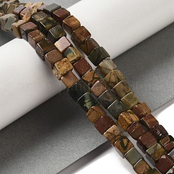Natürliche Picasso Jaspis Perlen Stränge&nbsp;G-Q161-C01-02