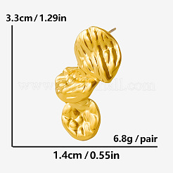 Orecchini geometrici irregolari in acciaio inossidabile 304&nbsp;HE6710-2