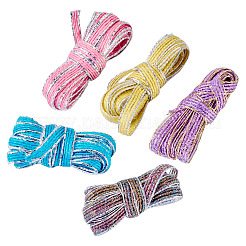 5 Stück glitzerndes Juteband in 5 Farben.&nbsp;OCOR-TA0002-53