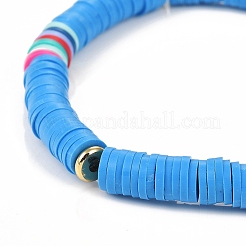 Handgemachte Polymer Clay heishi Perlen Stretch Armbänder&nbsp;BJEW-JB05304
