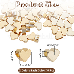 80pcs 2 Arten Messingperlen&nbsp;KK-AR0004-54B