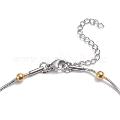 Cavigliere con catena a serpente rotonda in acciaio inossidabile 304&nbsp;X-AJEW-G024-13A