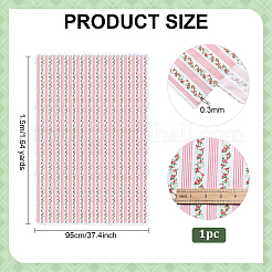 Tessuto di cotone con motivo floreale da 1 m&nbsp;DIY-PH0036-57