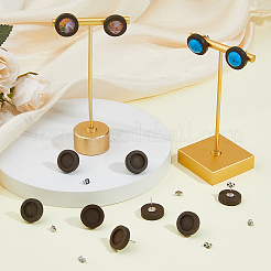 30 Paar Ohrstecker aus Holz&nbsp;EJEW-DC00001