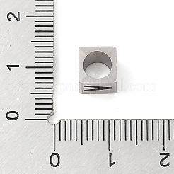 Cuentas europeas de acero inoxidable 201 resistentes al deslustre&nbsp;LS-STAS-M058-01V-P