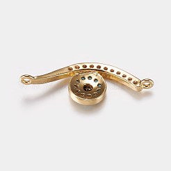 Latón chapado de larga duración micro pavé enlaces cubic zirconia&nbsp;ZIRC-L072-05A-G