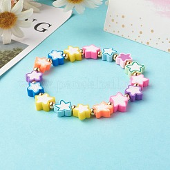 Bracciali elasticizzati fatti a mano con perle di argilla polimerica&nbsp;BJEW-JB06560