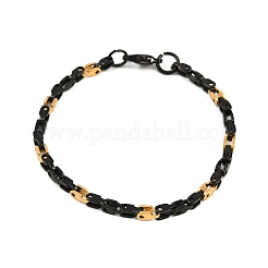 Pulseras de cadena de eslabones de acero inoxidable 201 para hombres y mujeres&nbsp;BJEW-B143-03EBG