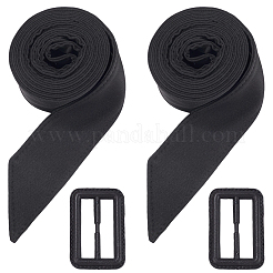 2 ceinture en polyester à nouer avec boucle en plastique&nbsp;AJEW-GF0014-53B