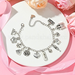 Bracciali a catena intrecciata in ferro&nbsp;BJEW-FS00007