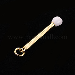 Pendentifs d'émail en laiton &nbsp;KK-S362-032L-NR