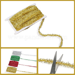 25 Yards Polyester Filigrane glitzernde Lametta-Hängegirlande&nbsp;DIY-CY0001-97C