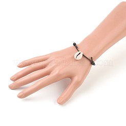 Braccialetti con ciondoli in poliestere cerato coreano ecologico regolabili&nbsp;BJEW-JB03988-M