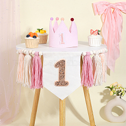 Polyester-Quastenbanner&nbsp;HJEW-WH0039-48D