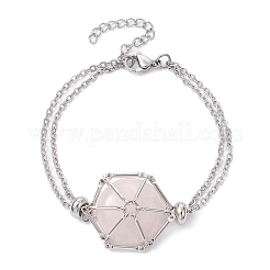 Pochette en macramé tressé en laiton&nbsp;BJEW-JB09833-02