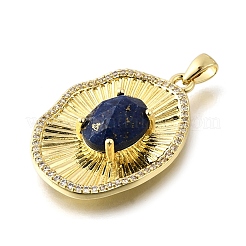 Natürliche Lapislazuli facettierte ovale Anhänger&nbsp;KK-U072-19G