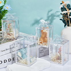 Boîtes d'emballage cadeau en PVC transparent avec imprimé cœur pliable&nbsp;CON-WH0085-192A-02