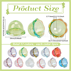 55 tappo di perline acriliche trasparenti in 11 colori&nbsp;MACR-PH0002-05