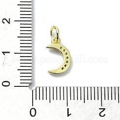 Mondmotiv Messing Micro Pave klare Zirkonia Charms&nbsp;KK-H475-57G-11
