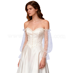Maniche a sbuffo in rete staccabili in poliestere&nbsp;AJEW-WH0485-43A