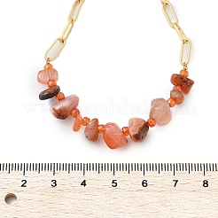 Colliers de perles en agate rouge naturelle&nbsp;NJEW-C070-04G-01