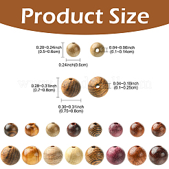 240pcs 8 Farben Holzperlen&nbsp;WOOD-YW0001-89