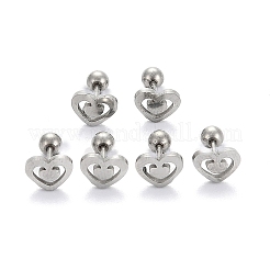 Anlaufgeschützte 201 Edelstahl Barbell Knorpel Ohrringe&nbsp;EJEW-R147-34