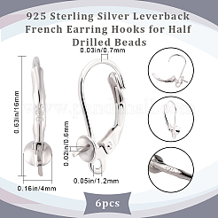 Anlaufschutz 3 Paar 925 Sterling Silber Leverback Ohrring Zubehör&nbsp;STER-BBC0001-83