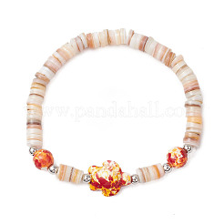 Bracelets en perles de coquillages d'eau douce naturelles avec tortues de mer et étoiles de mer&nbsp;BJEW-55.0-02