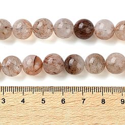 Natürliche Stränge aus Rutilquarzperlen in Schwarzgold&nbsp;LS-G-C268-B02-03
