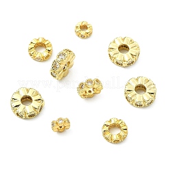 15 Stück Messing-Zirkonia-Abstandshalterperlen in 3 Stilen&nbsp;KK-CJ0003-84