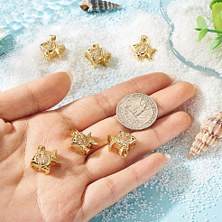 Ciondoli in ottone con micro pavé di zirconi da 6 pezzo&nbsp;KK-TA0009-09A