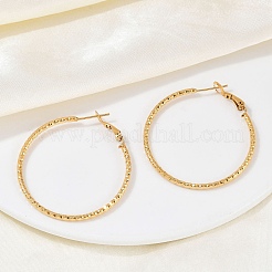 Orecchini a cerchio in acciaio inossidabile 304 per donna&nbsp;EJEW-B114-02C-G