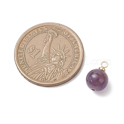 Runde Anhänger aus natürlichem Amethyst&nbsp;PALLOY-JF04778