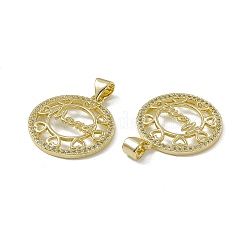 Estante de placas micro latón allanan colgantes de circonio cúbico&nbsp;ZIRC-F130-03G