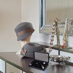 28 Gitter bedruckte Schmucktablett-Organizerboxen aus Kunstleder&nbsp;MRMJ-WH0077-086