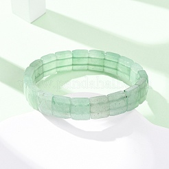 Natürliche grüne Aventurin-Armbänder mit facettierten Perlen&nbsp;BJEW-K251-08J