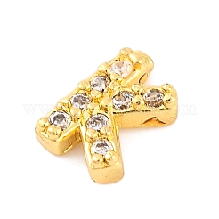 Cabochons en laiton plaqué en rack micro pavé de zircone cubique&nbsp;KK-F874-04G-K