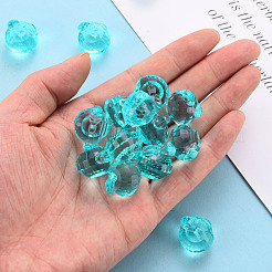 Pendentifs en acrylique transparent &nbsp;TACR-T024-05B-946
