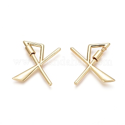 Ciondoli con moschettone a vite in ottone&nbsp;KK-I663-01G-X