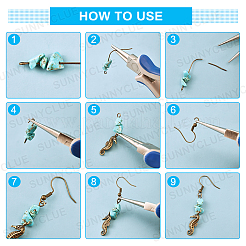 Kit fai da te per realizzare orecchini a tema oceano retrò&nbsp;DIY-SC0013-30